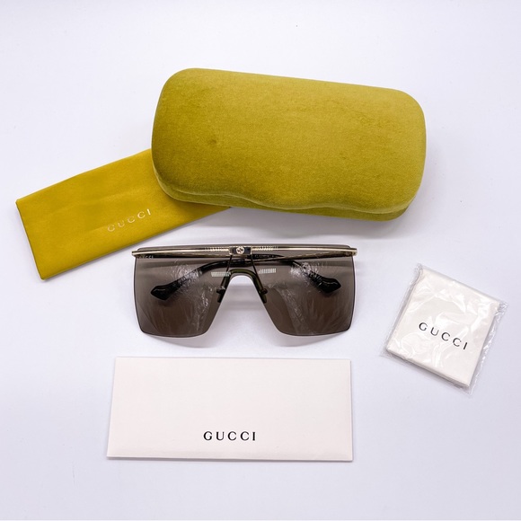 NEW GUCCI GG1096S 002 UNISEX SHIELD SUNGLASSES GUCCI GG1096S - Picture 14 of 14